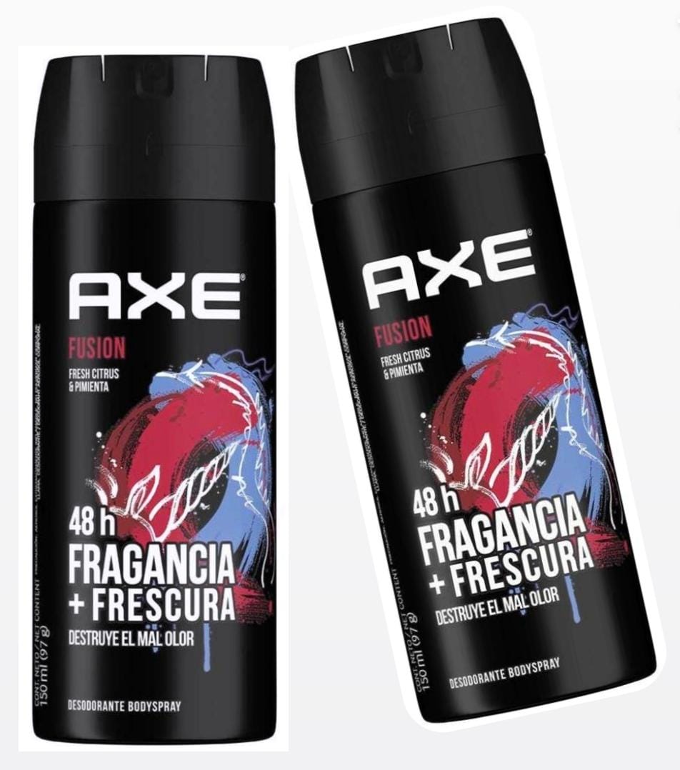 2 piezas Axe Fusion Aerosol